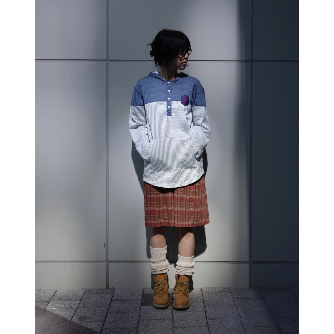 빈티지 브릭 체크 하프 팬츠 상품이미지2