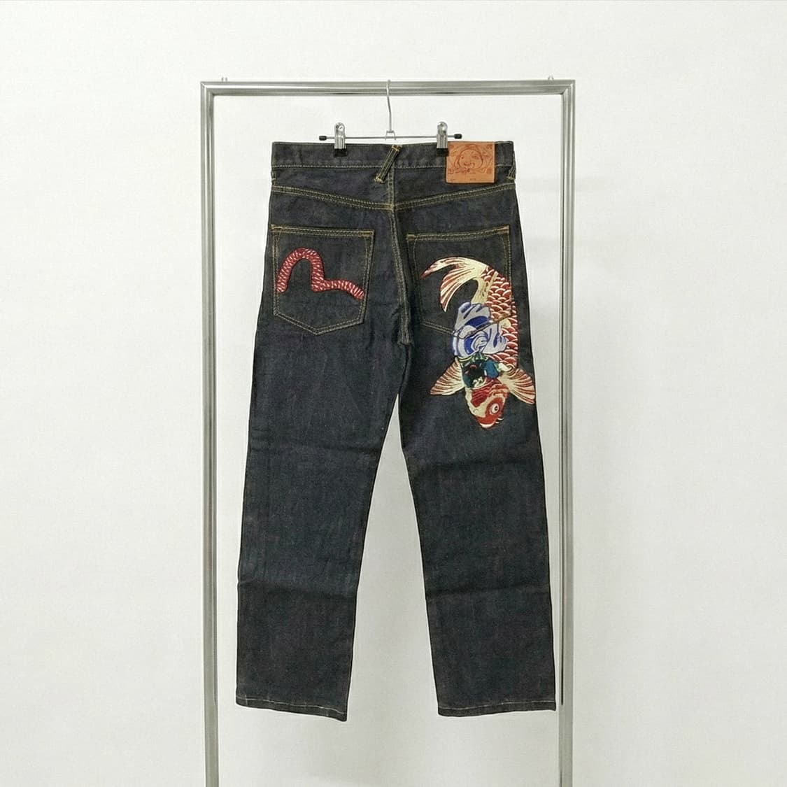 [Evisu] Koi Embroidered Black Denim 상품이미지1