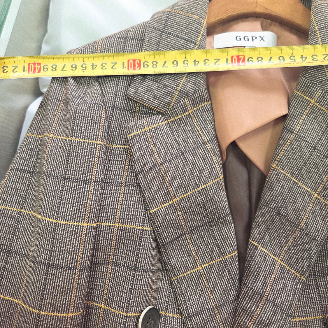 [GGPX] 지지피엑스 브라운 체크 더블 자켓 여성 S 상품이미지8