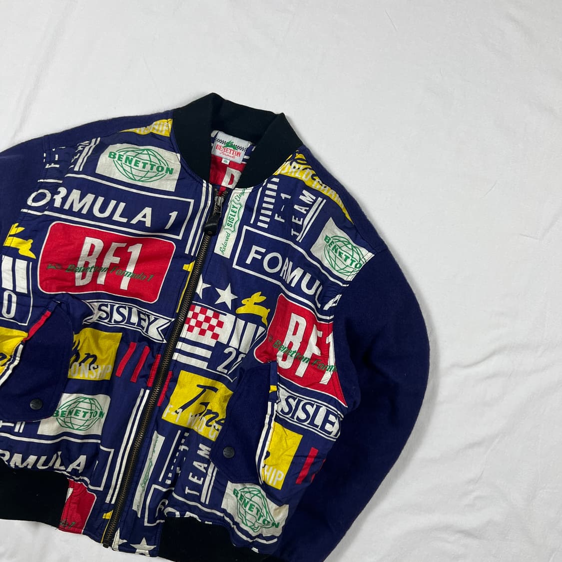 90‘s 베네통포뮬러1 bf1 울 봄버자켓 상품이미지3