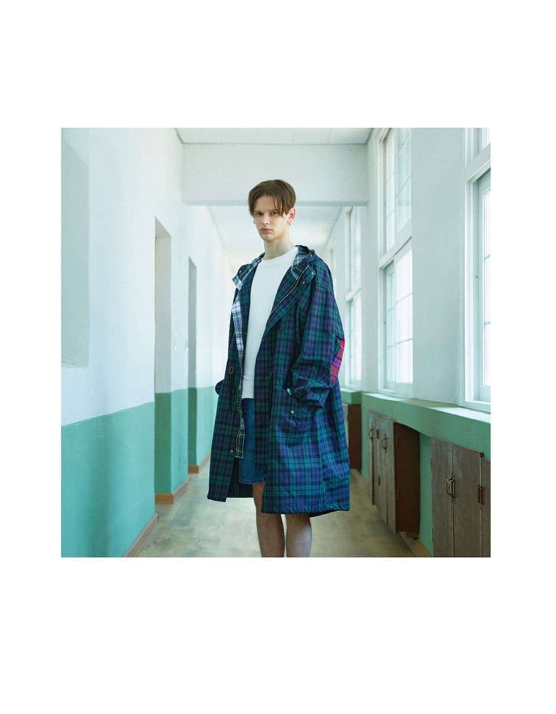 InstantFunk 인스턴트펑크 오버사이즈 체크 피쉬테일 상품이미지2