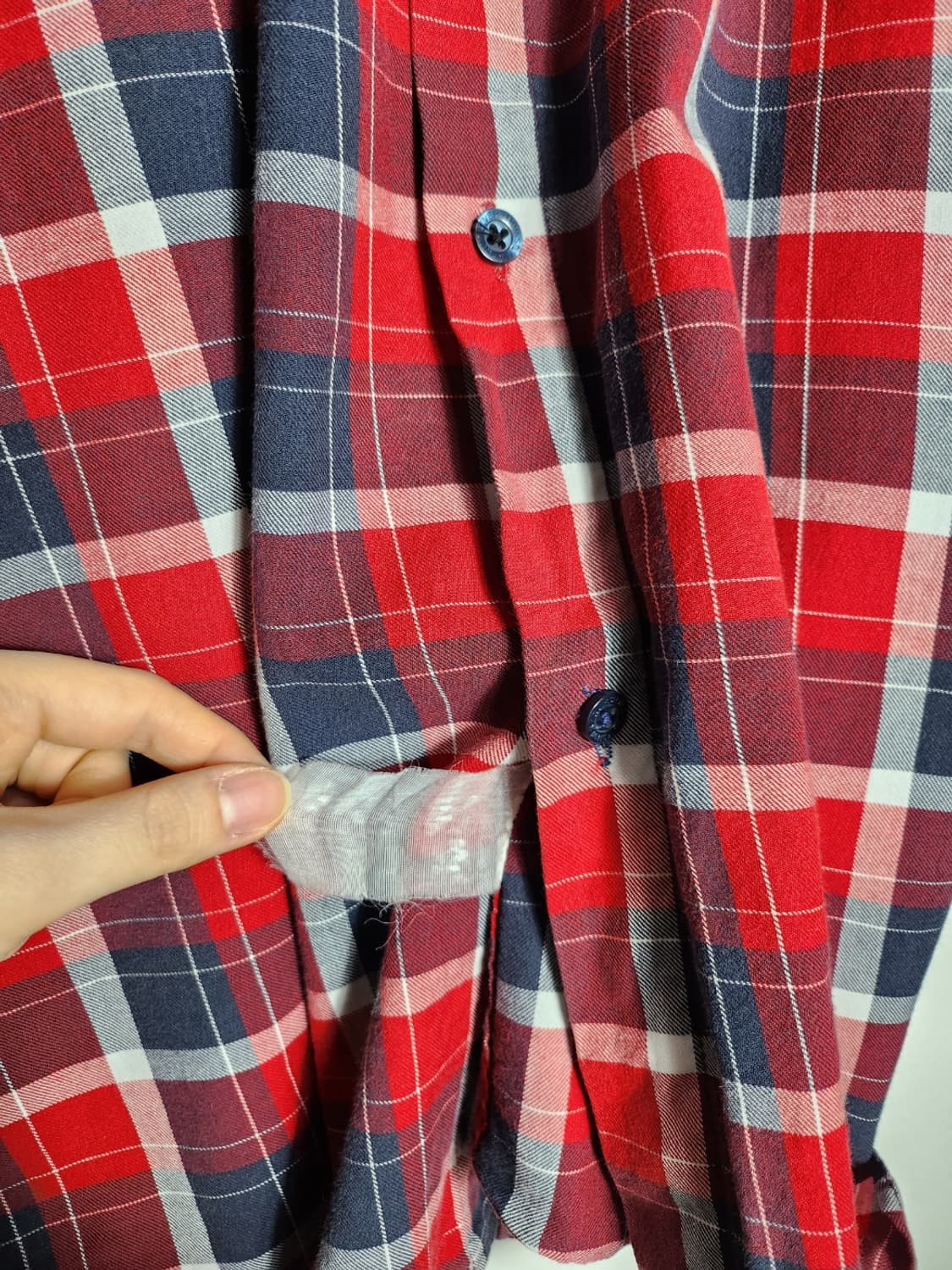 L 퀵실버 레드 체크셔츠 상품이미지4