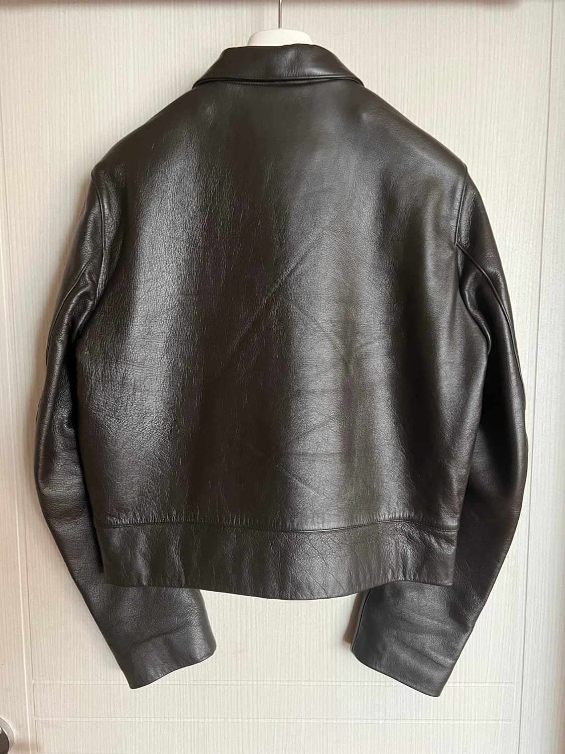 머듈 [014] 브라운 레더 자켓 상품이미지2