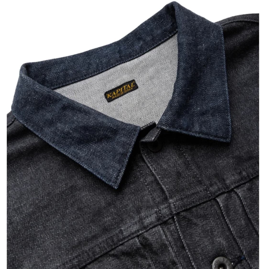 캐피탈 14oz 블랙 데님 1st 자켓 상품이미지3