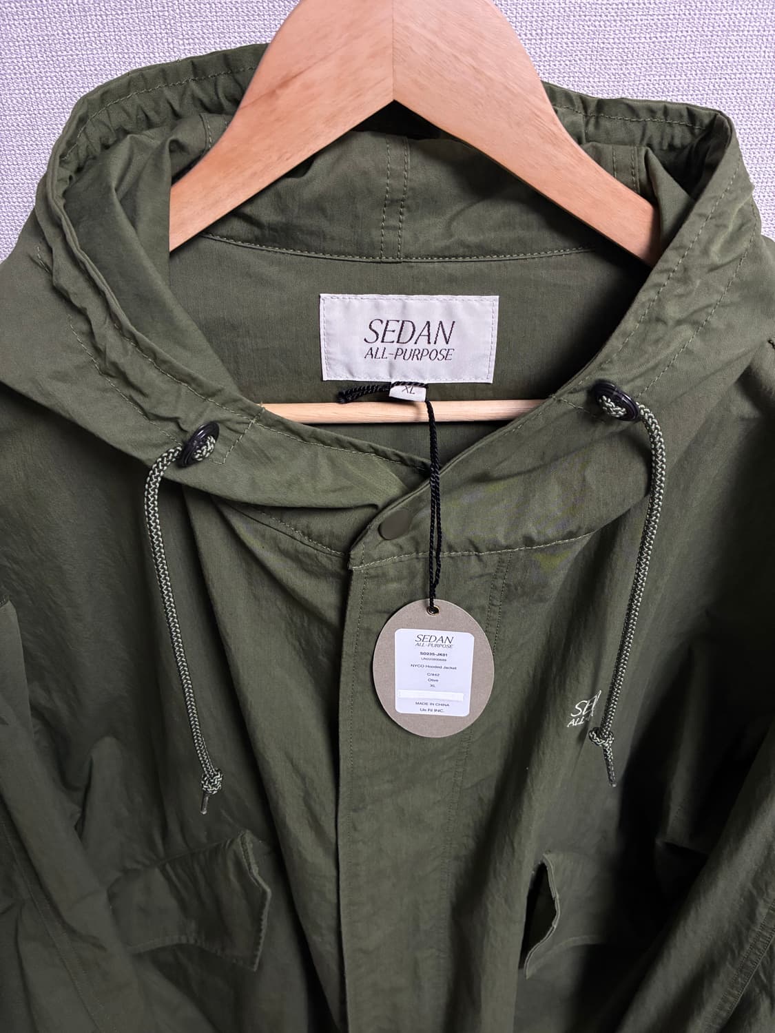 세단올퍼포즈 Nyco Hooded Jacket Xl사이즈 판매 상품이미지6