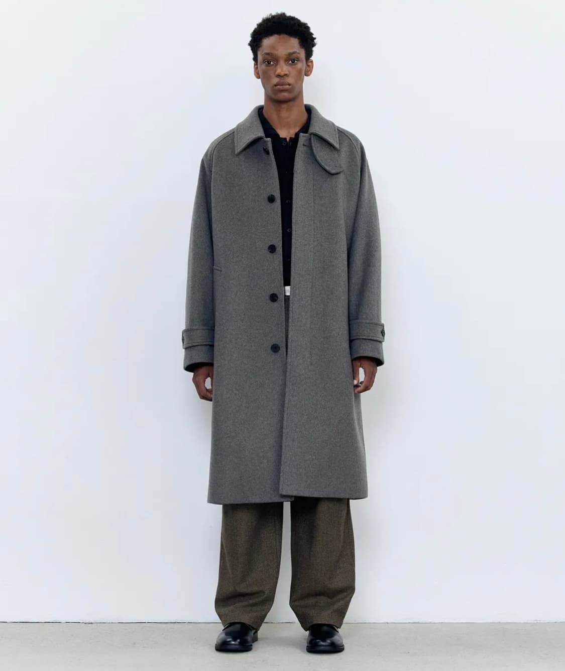 (L) 인사일런스 마펠 캐시미어 발마칸 코트 GREY BROWN 상품이미지1