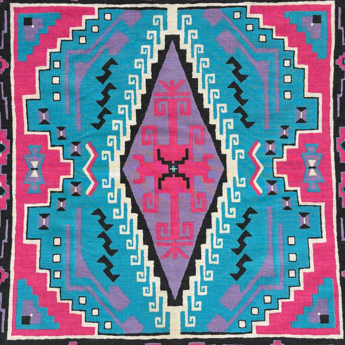 80s USA WAMCRAFT 아즈텍 나바호 반다나 (54.5 x 53) 상품이미지3