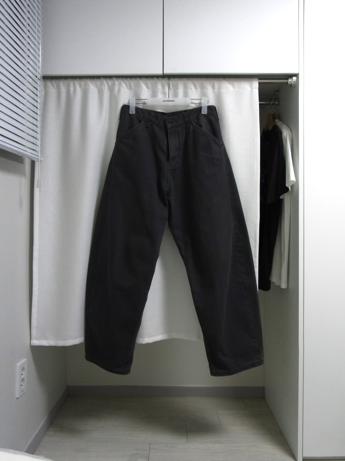 Hatchingroom Curve Jeans Washed Charcoal 상품이미지1