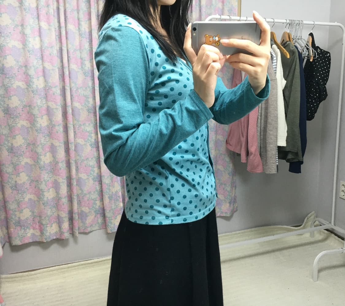 민트 도트 가디건 상품이미지3