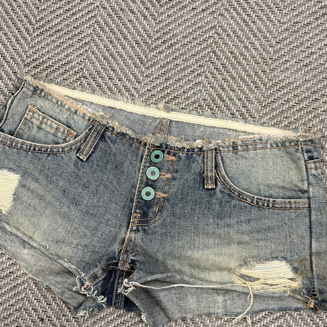 y2k 펑크 워싱 쇼트  v1103 상품이미지3