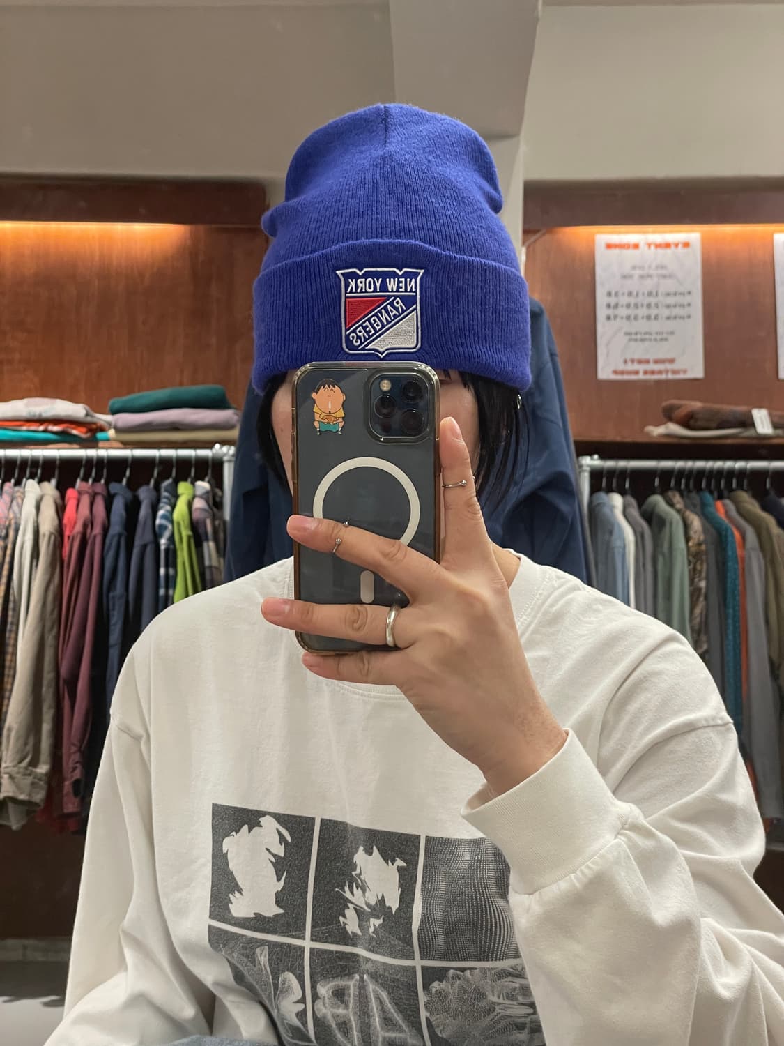 빈티지 NHL 자수 로고 비니 상품이미지3