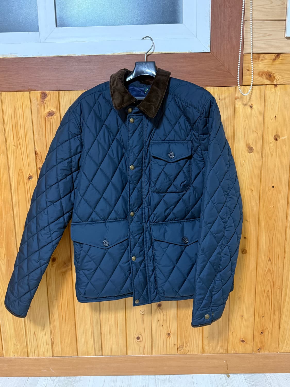 새상품 폴로 퀼팅 자켓 네이비 L 발수 퀼트 자켓 상품이미지1