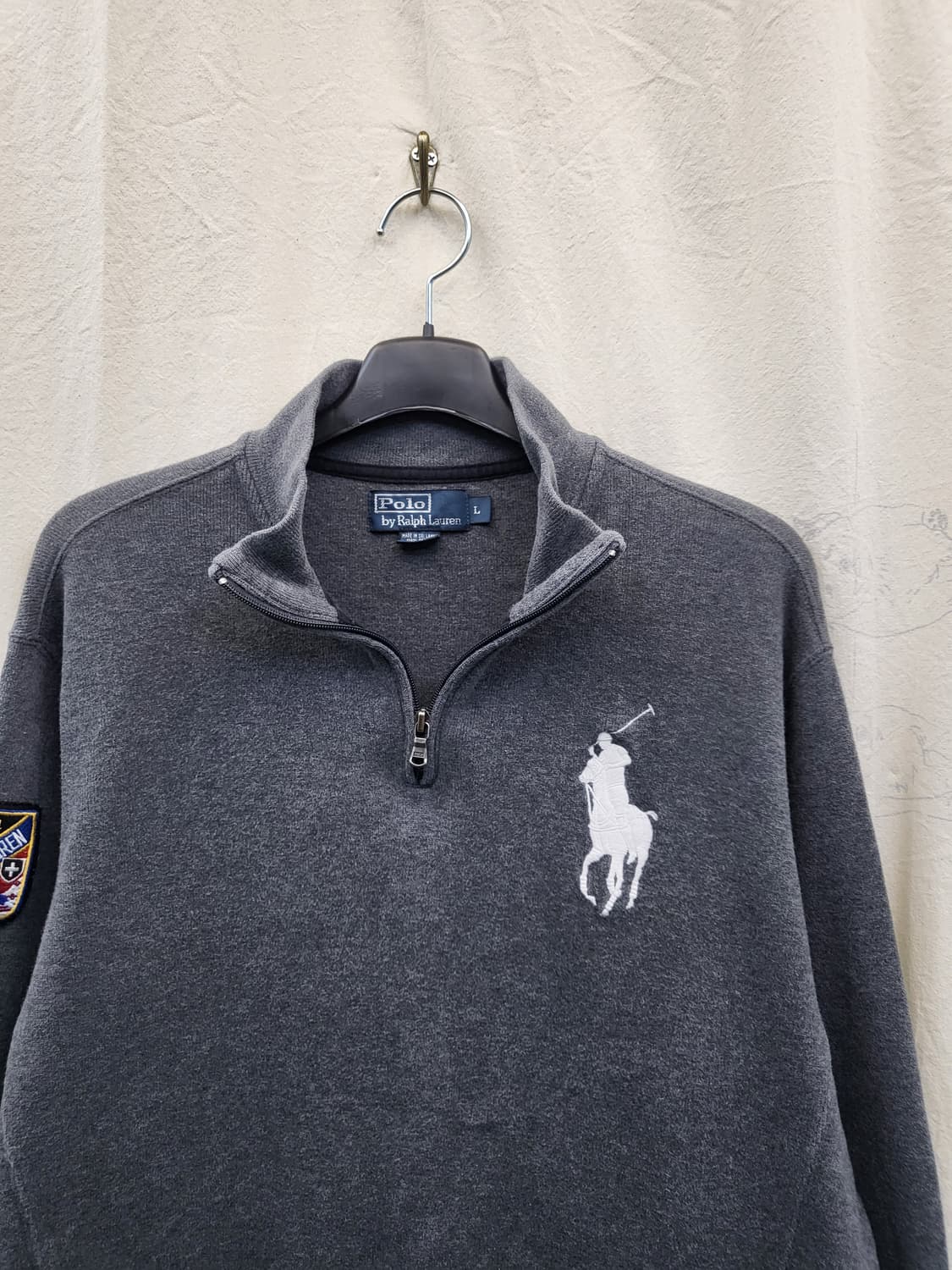폴로 랄프로렌 빅포니 하프집업 그레이 상품이미지3