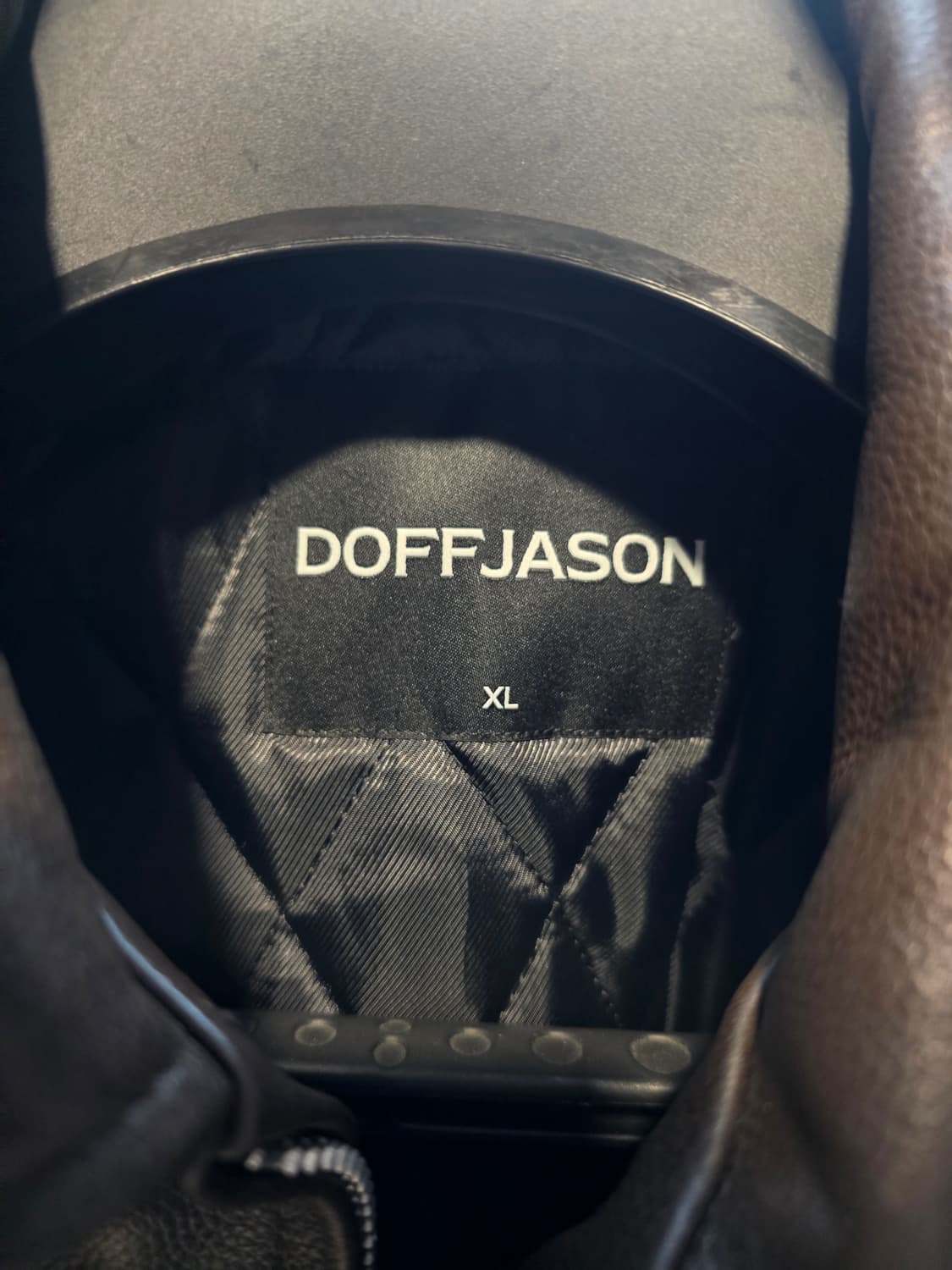 도프제이슨 워시드 티 코어 레더 싱글 자켓 브라운 XL 소가죽 상품이미지5