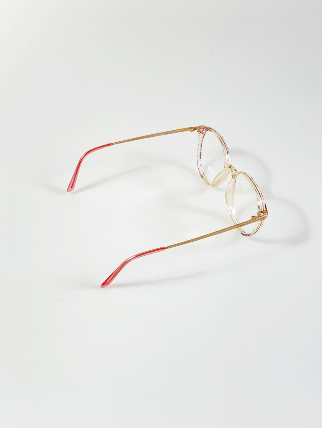 80s ALAN 플로럴 골드 메탈 뿔테 스퀘어 빈티지 안경 상품이미지4