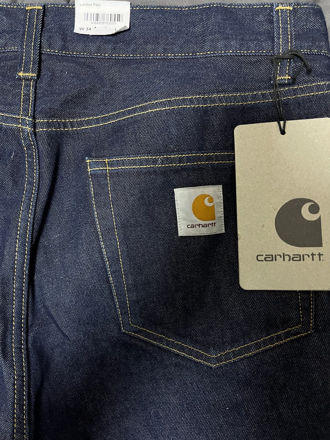칼하트 랜든 팬츠 블루 린스드 상품이미지2