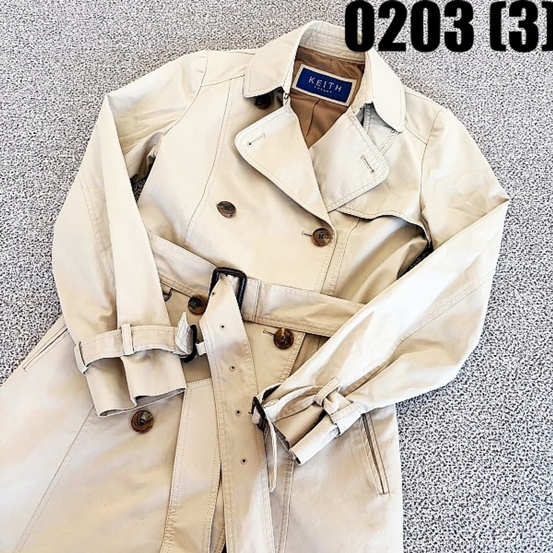 [81] 키이스 여성 퍼프소매 트렌치 코트 상품이미지2