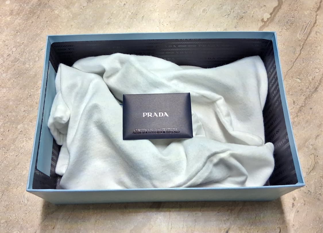 프라다 PRADA 페이턴트 리본 오픈토 웨지힐 / 사이즈 35 상품이미지9