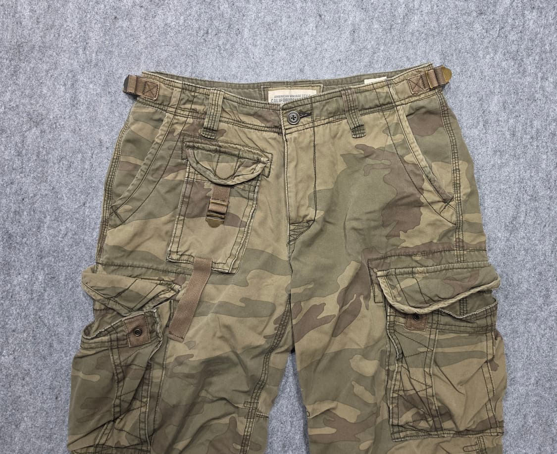 후아유 카모플라쥬 카고 하프팬츠 반바지 XL 상품이미지3