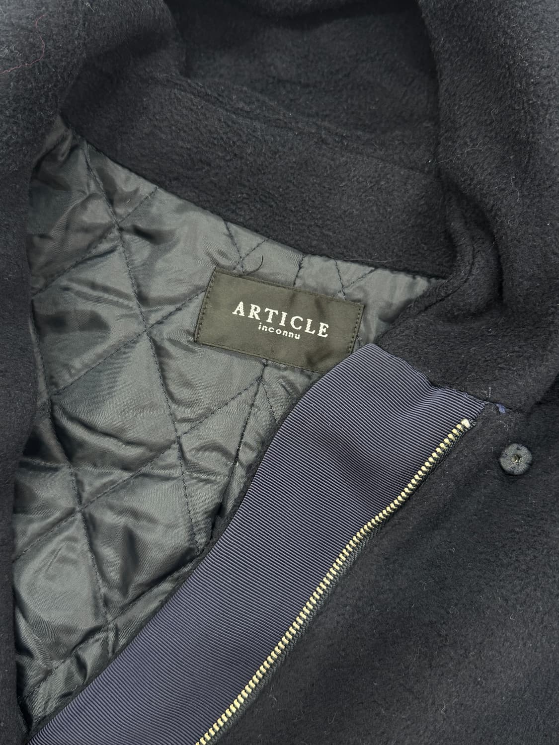 ARTICLE 네이비 후드 숏 집업 코트 그런지 러블리 히피 하구미  상품이미지6