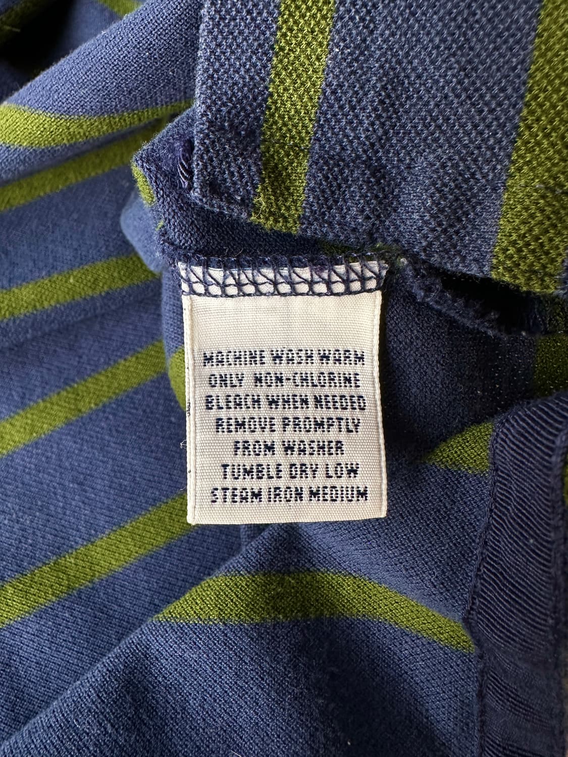 폴로 랄프로렌 네이비 올리브 스트라이프 피케 반팔 카라티 M 상품이미지6