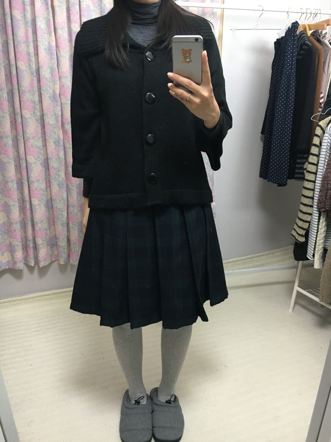 블랙 카라 가디건 상품이미지2