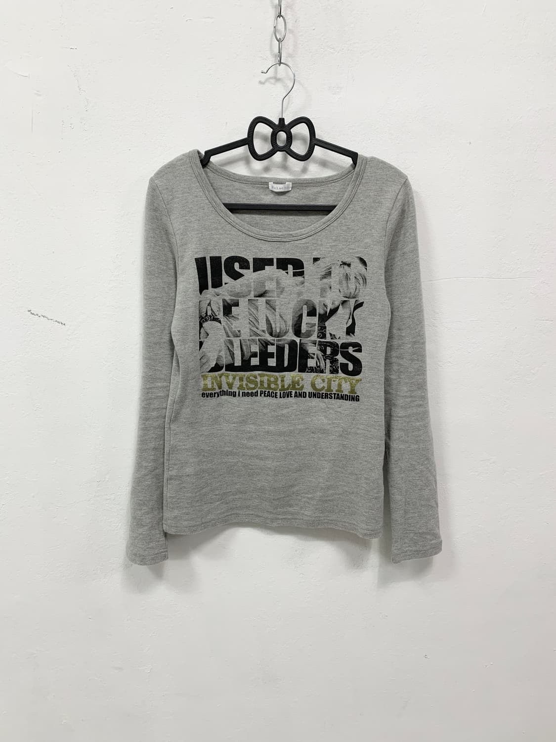 [RELACHE] y2k 펑크 갸루 그레이 롱슬리브 상품이미지4