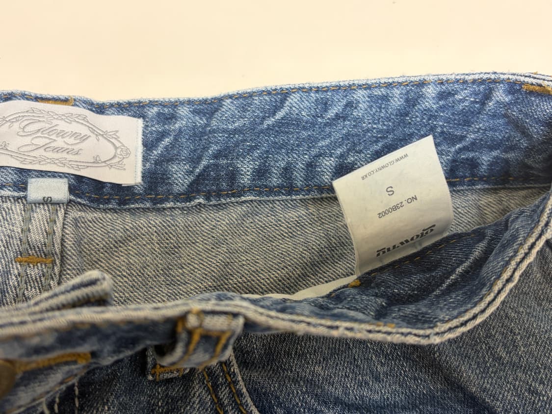 글로니 93 미드라이즈 루즈핏 진 블루 S사이즈 상품이미지8