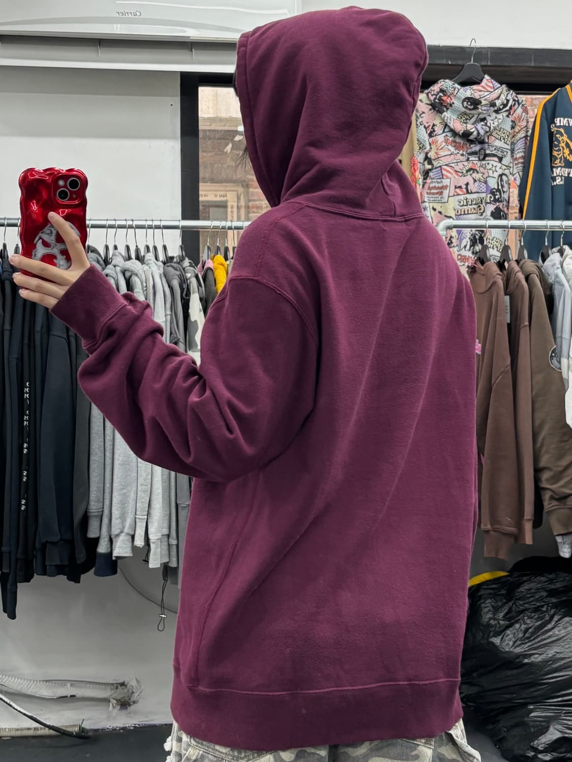 베이프 도버스트릿마켓 긴자 마젠타 후드티 상품이미지4