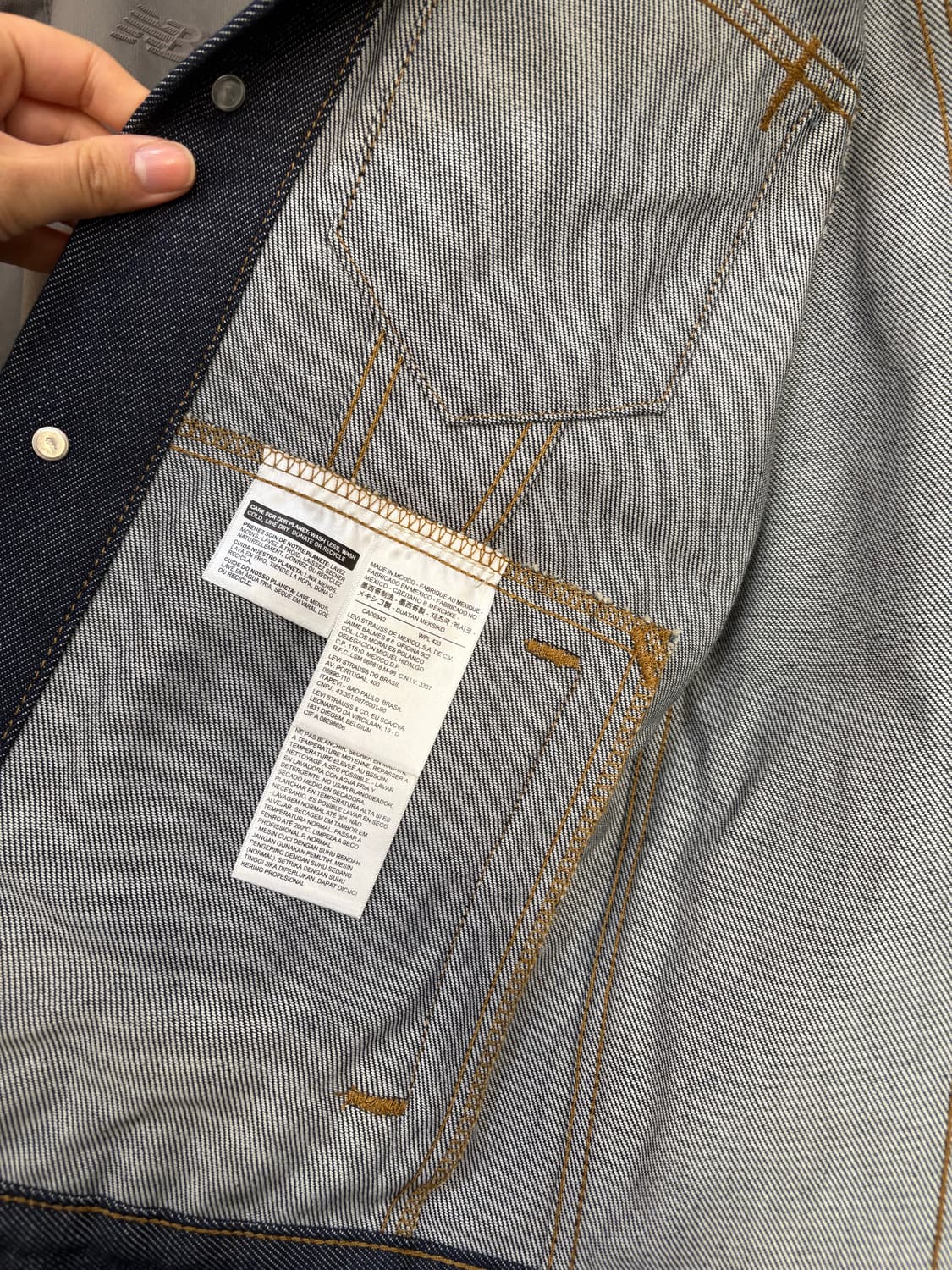 리바이스 중청 청자켓 s 상품이미지4