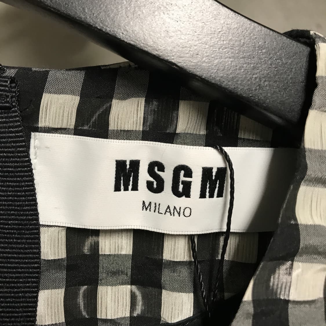 MSGM 체크 반팔 블라우스 42(W) 상품이미지5
