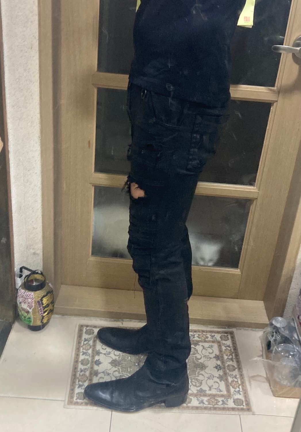 펑크 디스트로이드 스키니 팬츠 상품이미지1