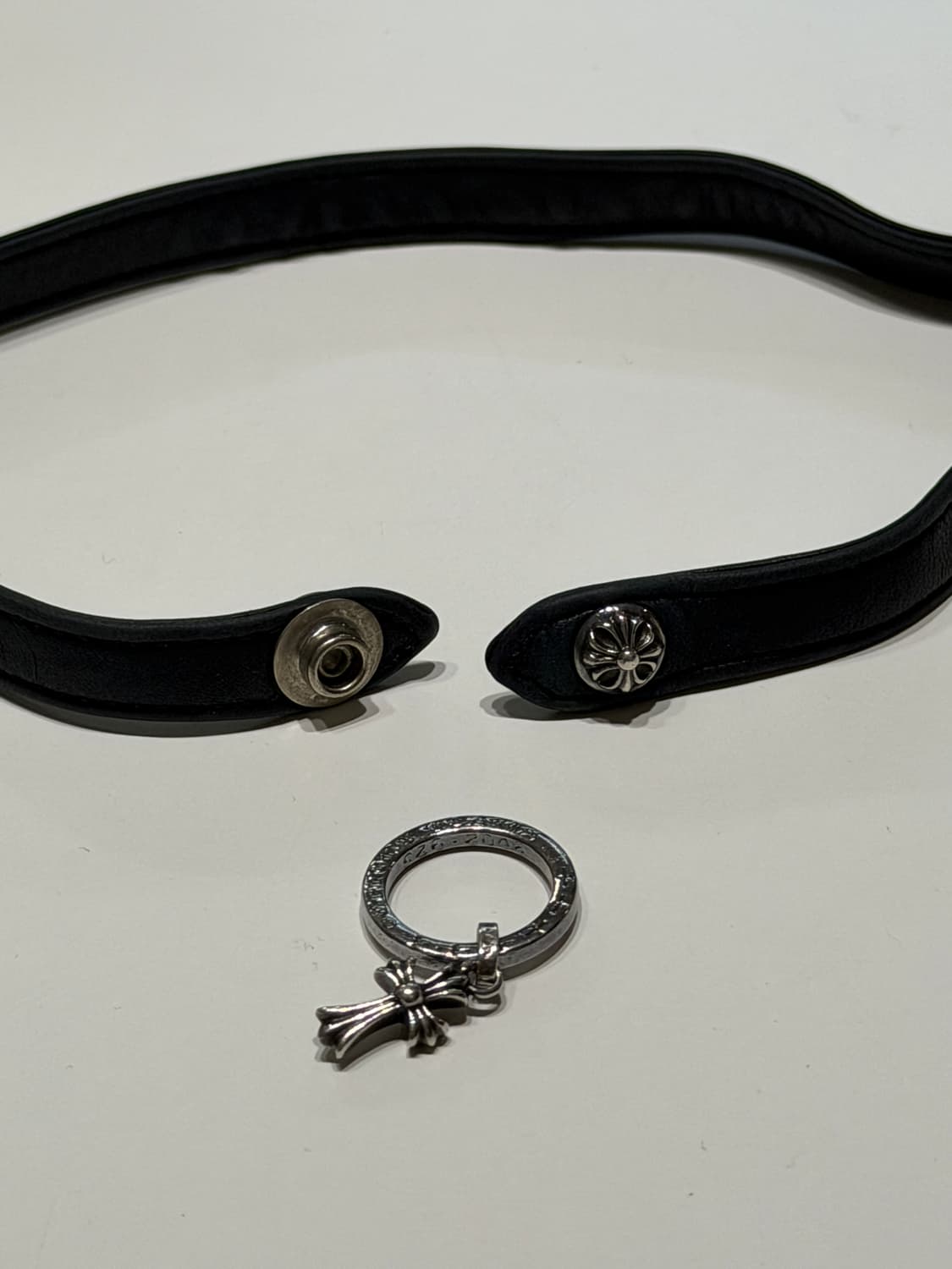 크롬하츠 가죽 실버링 팔찌 상품이미지5