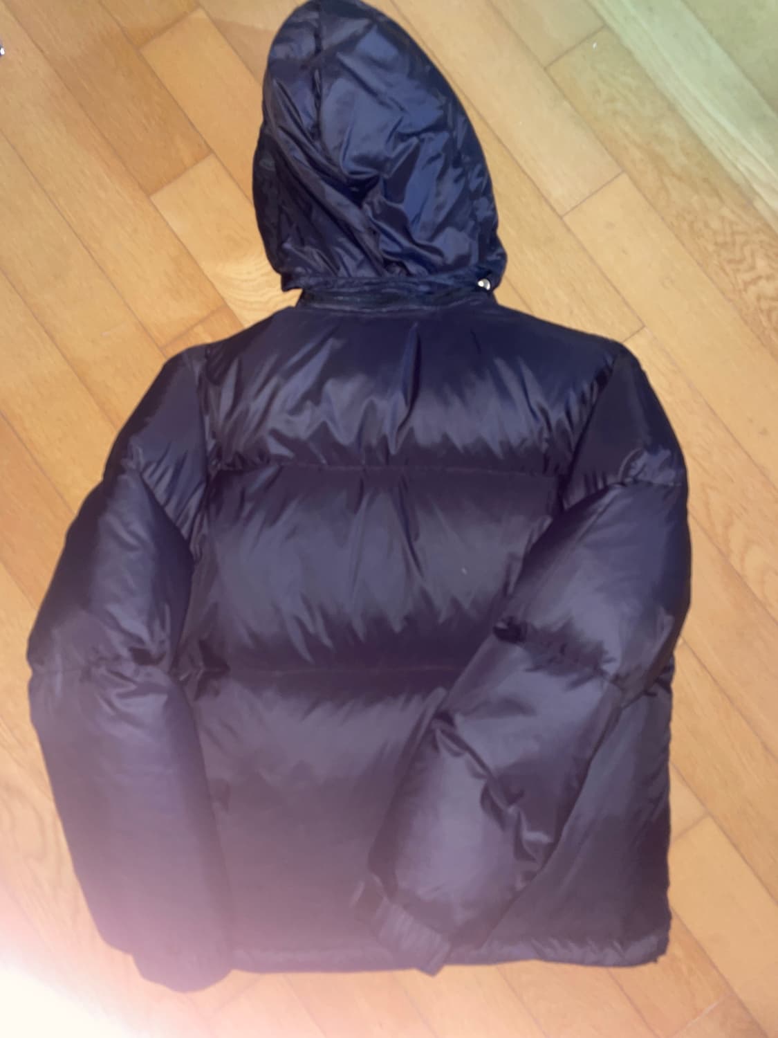 예스아이씨 후드다운 패딩 블랙s 상품이미지3