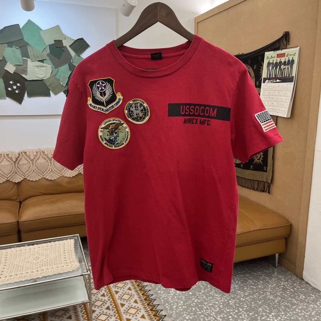 아비렉스 올드스쿨 스트릿 펑크 US 패치워크 반팔티 L C11187 상품이미지3