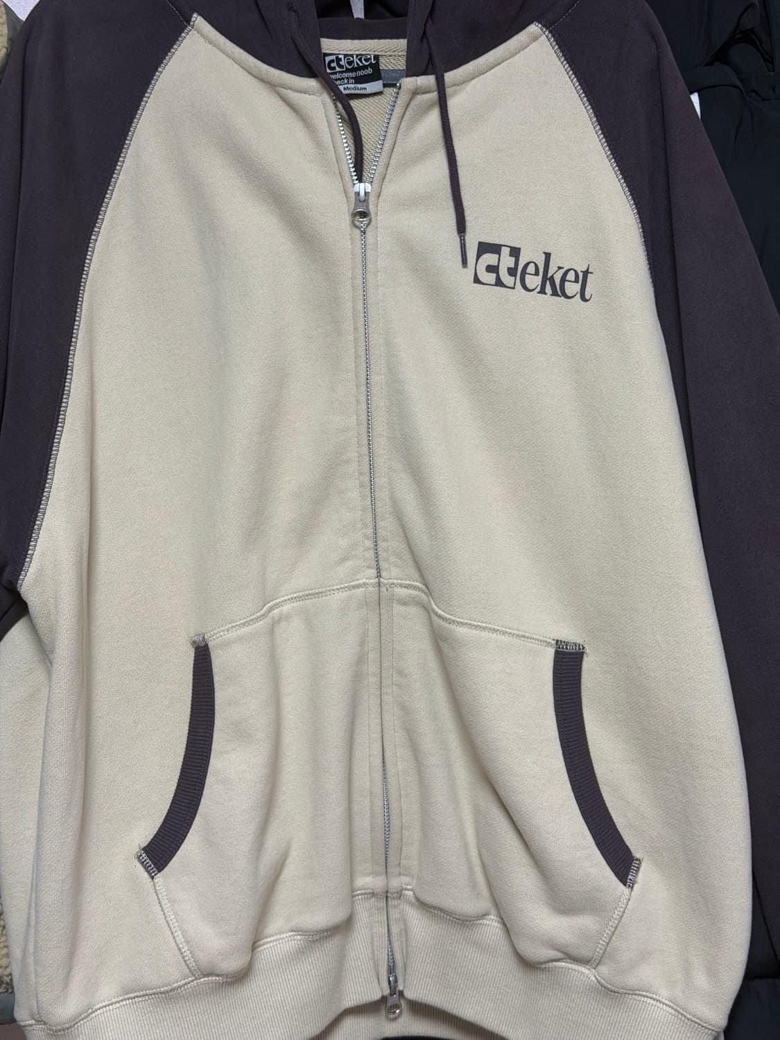 테켓 후드집업 Plan Zip-Up Hoodie Beige 베이지 상품이미지1