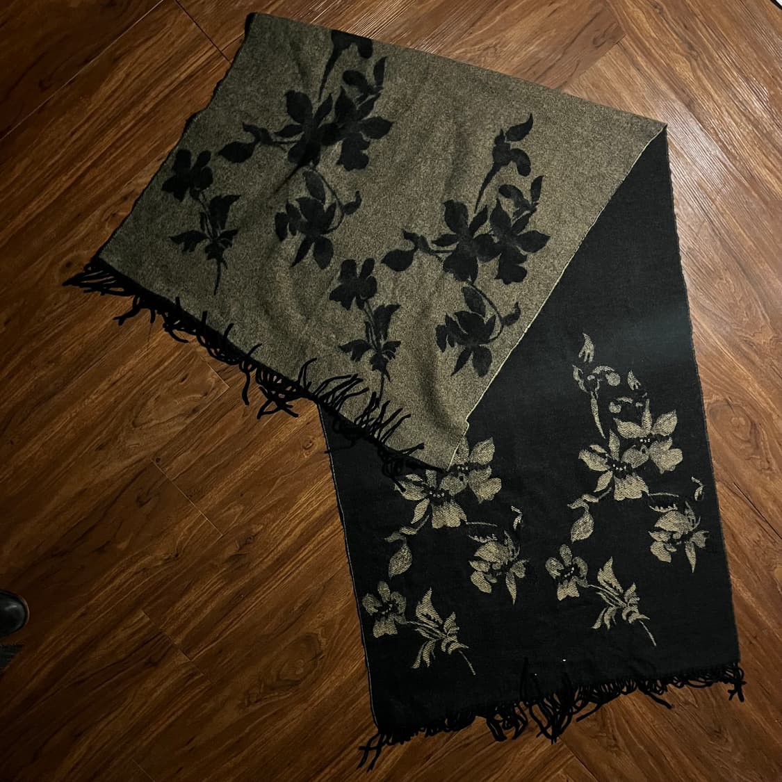 Vintage Cashmere Wool Shawl Scarf 상품이미지2