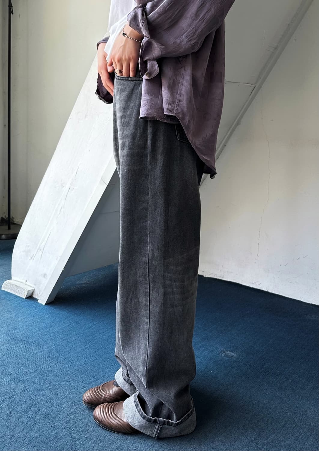 5pkt washed wide denim pants 상품이미지7