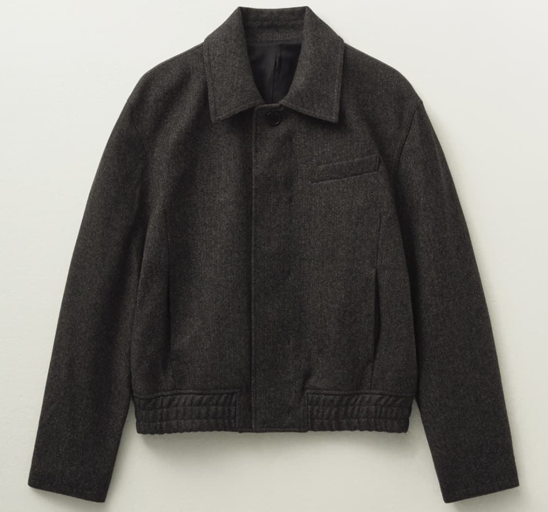 [새 상품/택o] 엘무드 - 엘버튼 울 블루종 자켓 NED 브라운(48) 상품이미지1