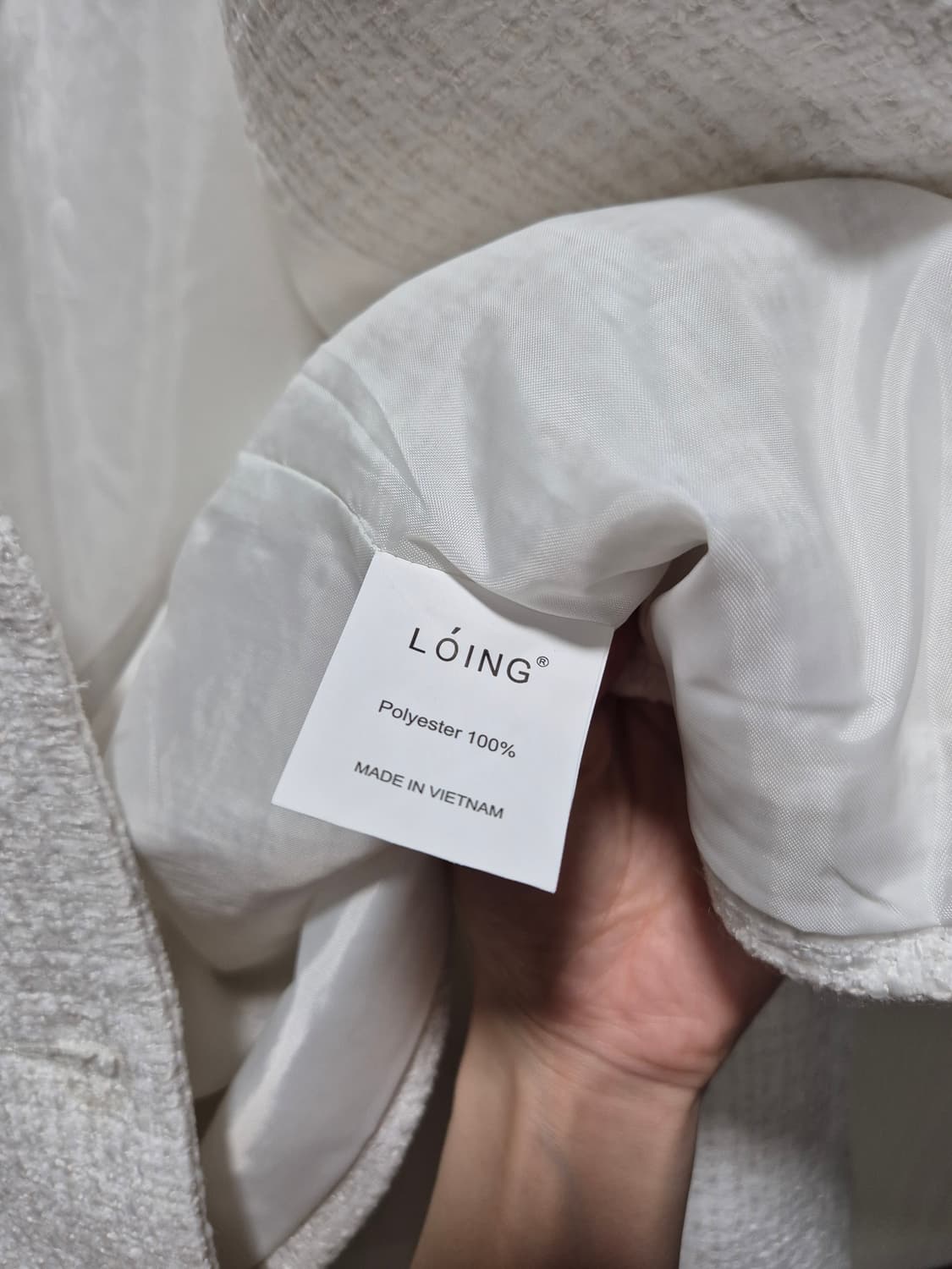 (세일)(새상품)LOING 노카라V넥 트위드 자켓 상품이미지9
