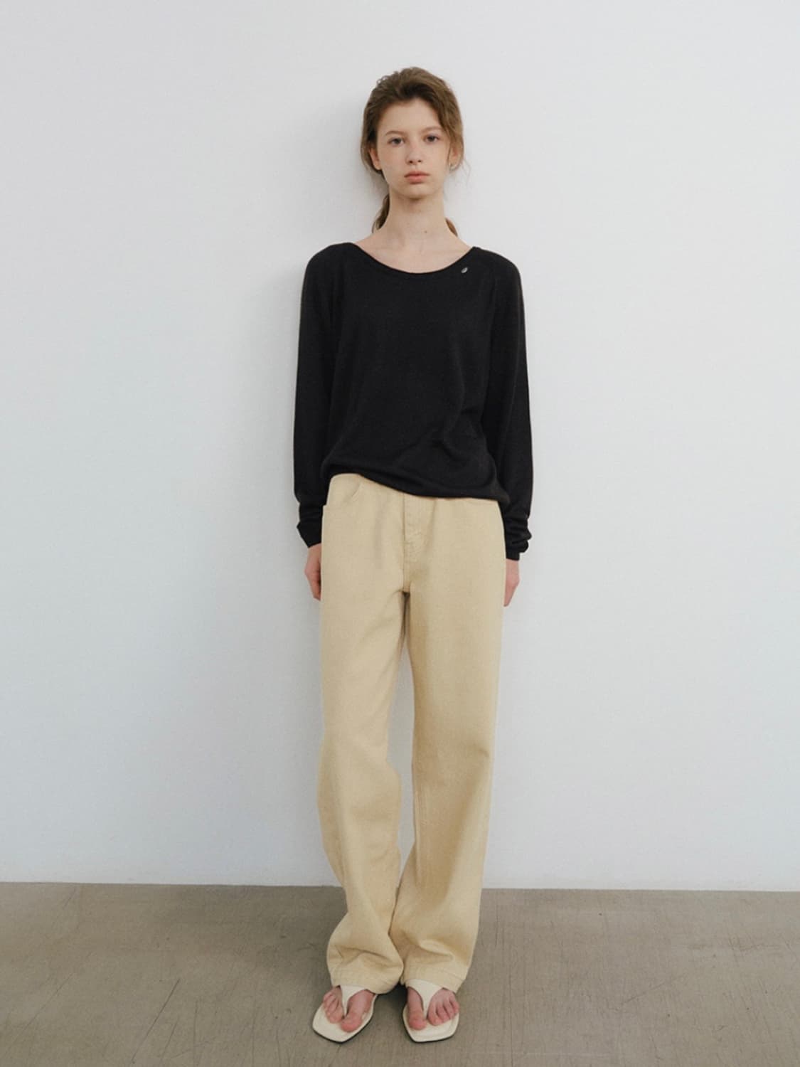 유라고 Color dyeing wide denim 상품이미지1