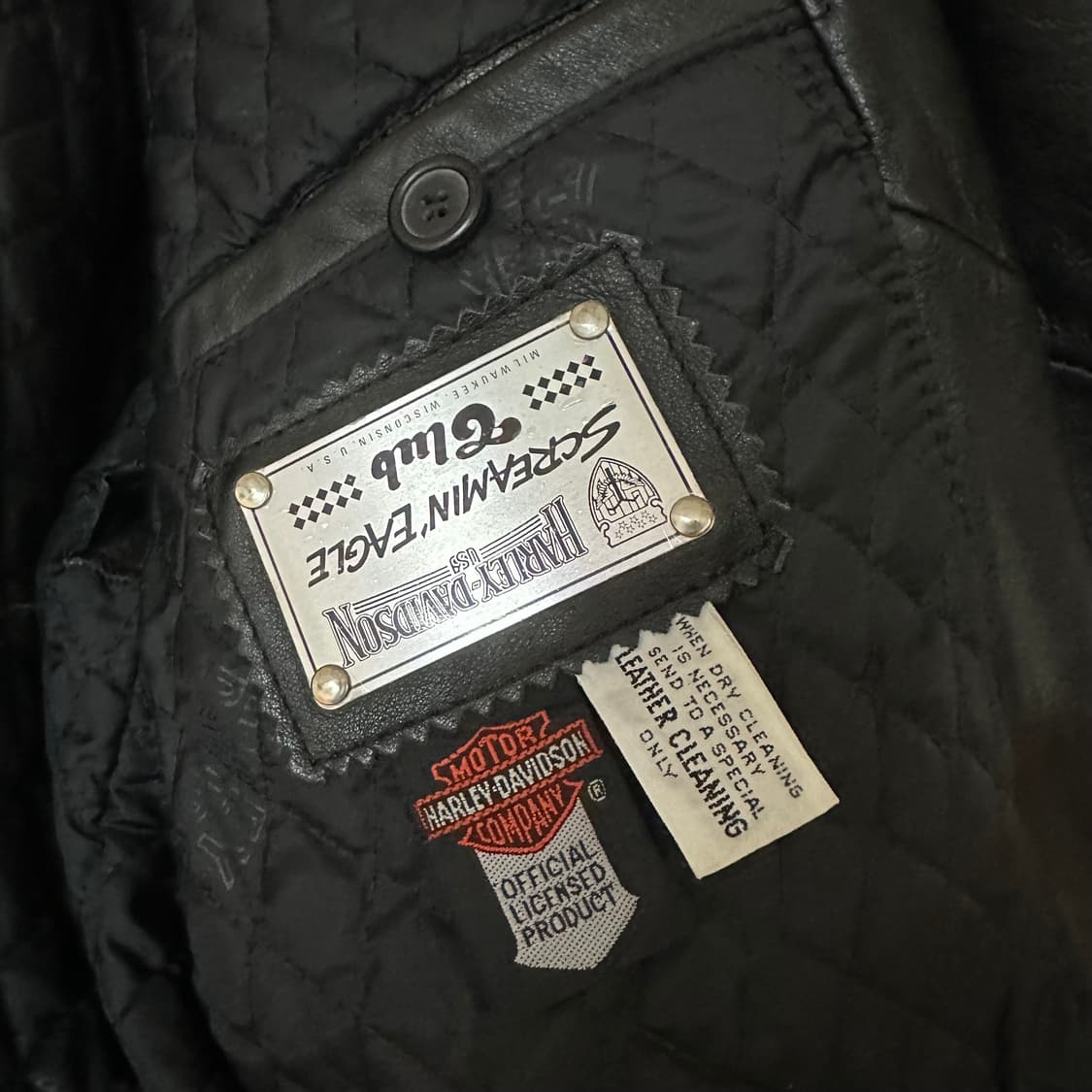 38 할리데이비슨 가죽 라이더자켓 블랙 상품이미지6