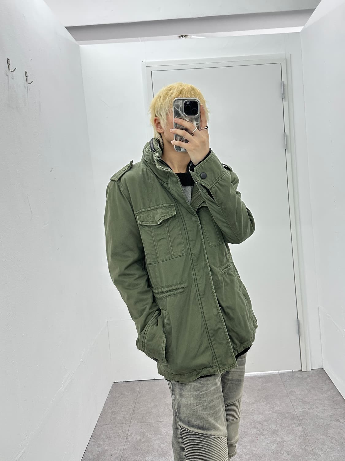 Vintage khaki multi pocket jacket 상품이미지9