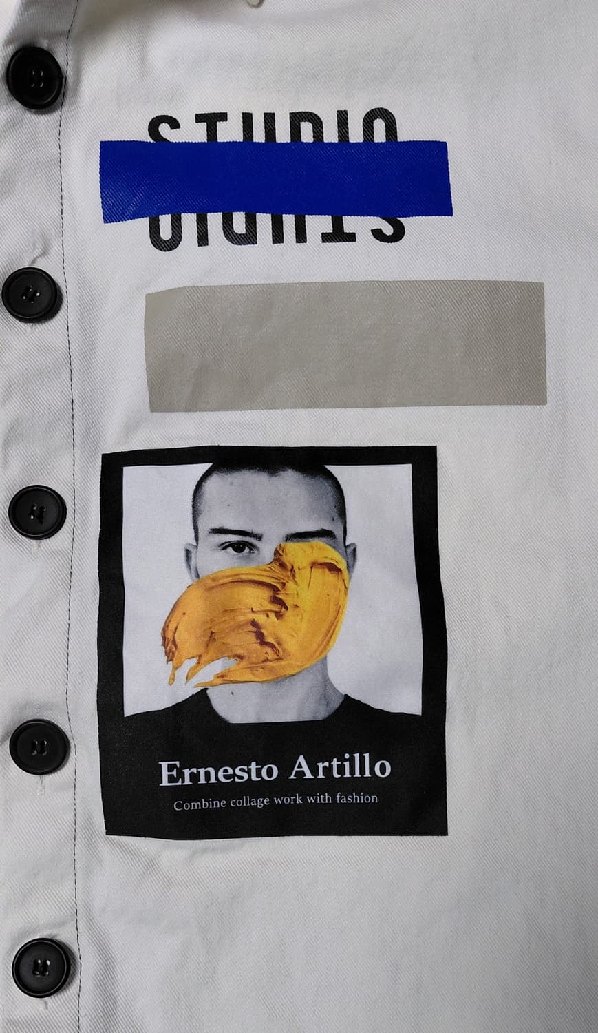 아티스틱한 무드, ReBorn 그래픽 코튼 셔츠 (상태 최상) 상품이미지4