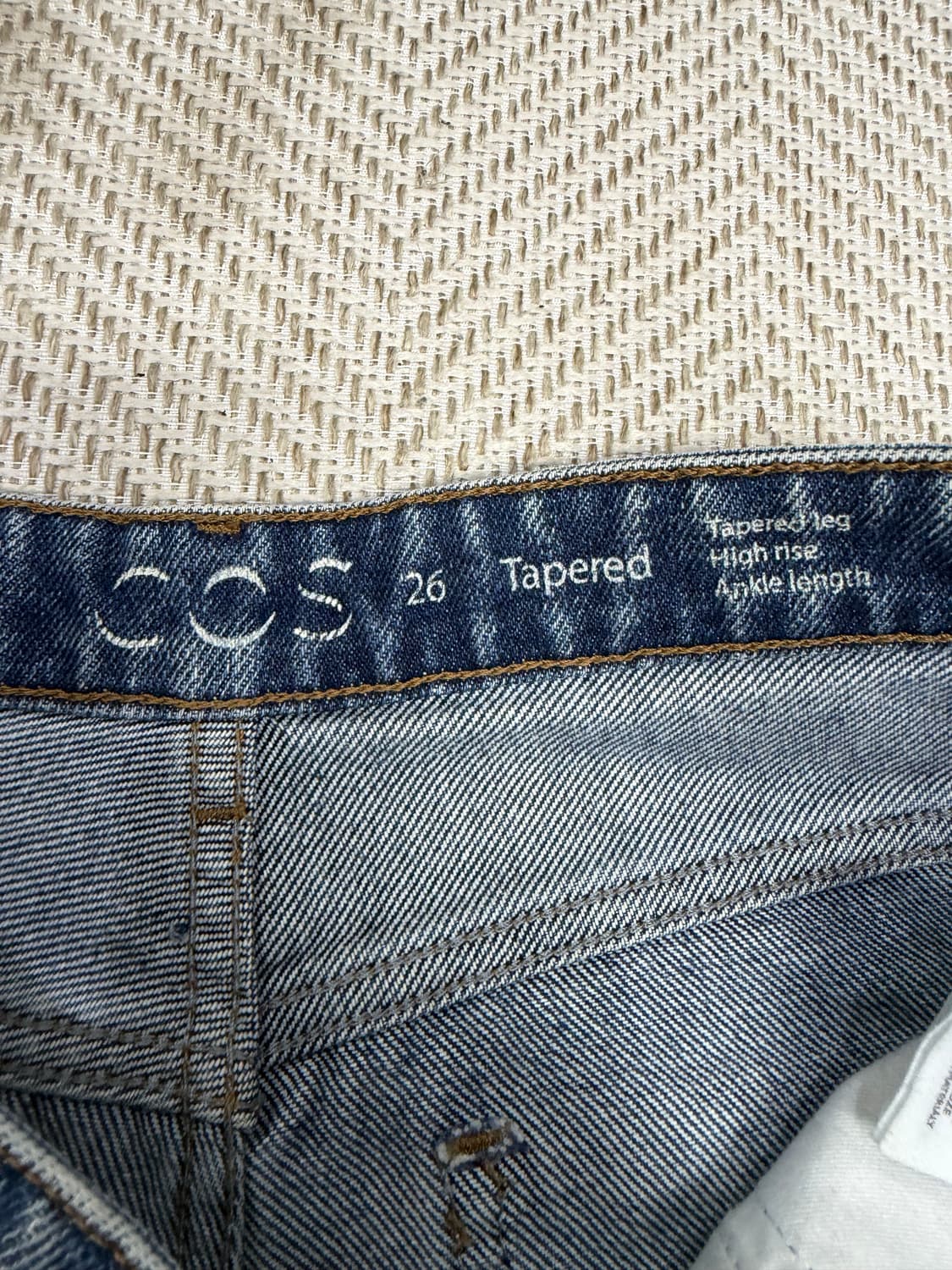 정품) COS 코스 여성 테이퍼드 데님 팬츠 26 상품이미지5