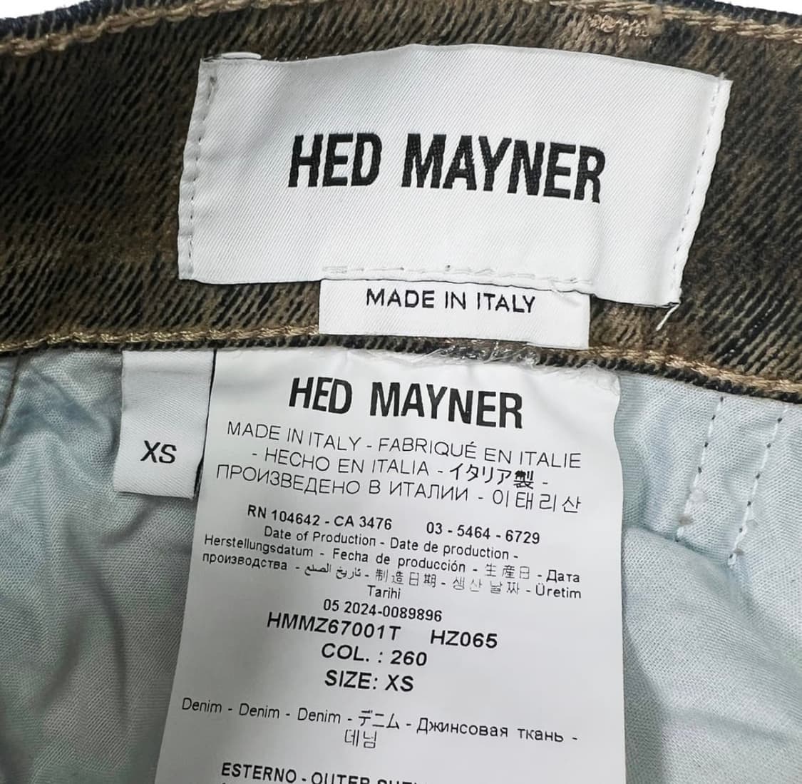 헤드메이너 브라운 플로킹 데님 진 상품이미지3