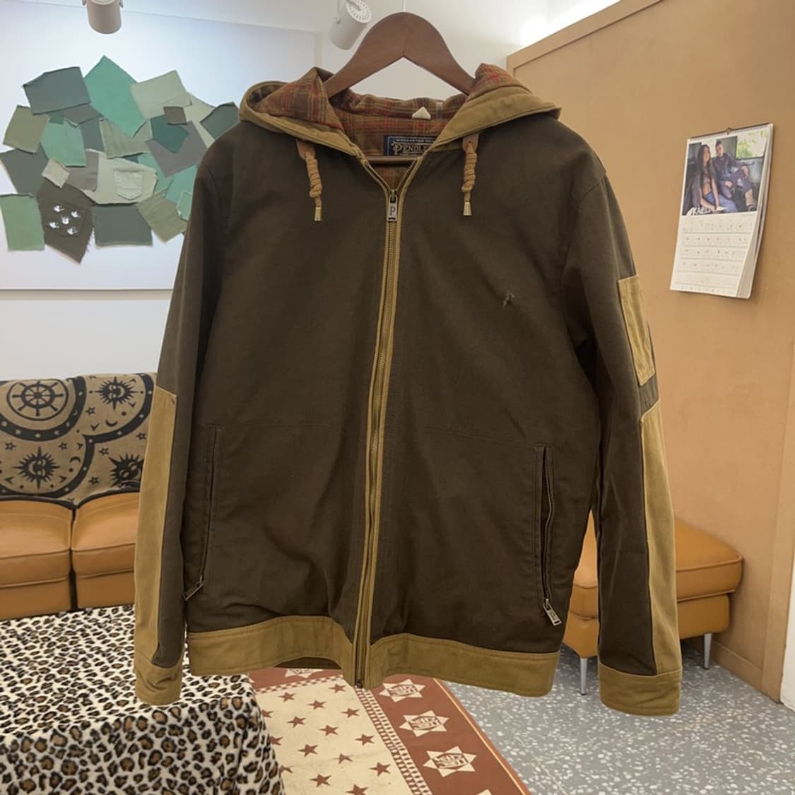 펜들턴 컨트리 빈티지 레트로 후드 헌팅 워크 자켓 M C09200 상품이미지3