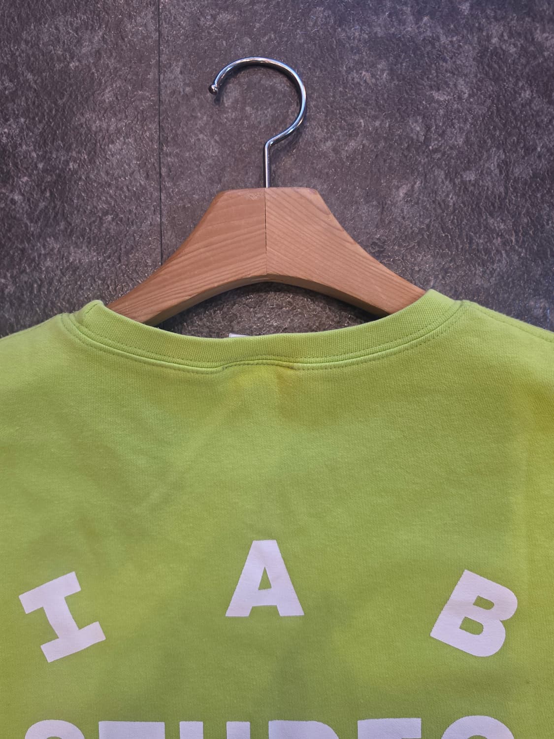 #IAB STUDIO 라임색 반팔 티셔츠 - L 상품이미지8