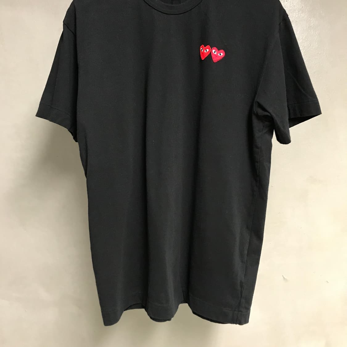 꼼데가르송 더블 와펜 반팔 티셔츠 블랙 XL 상품이미지3