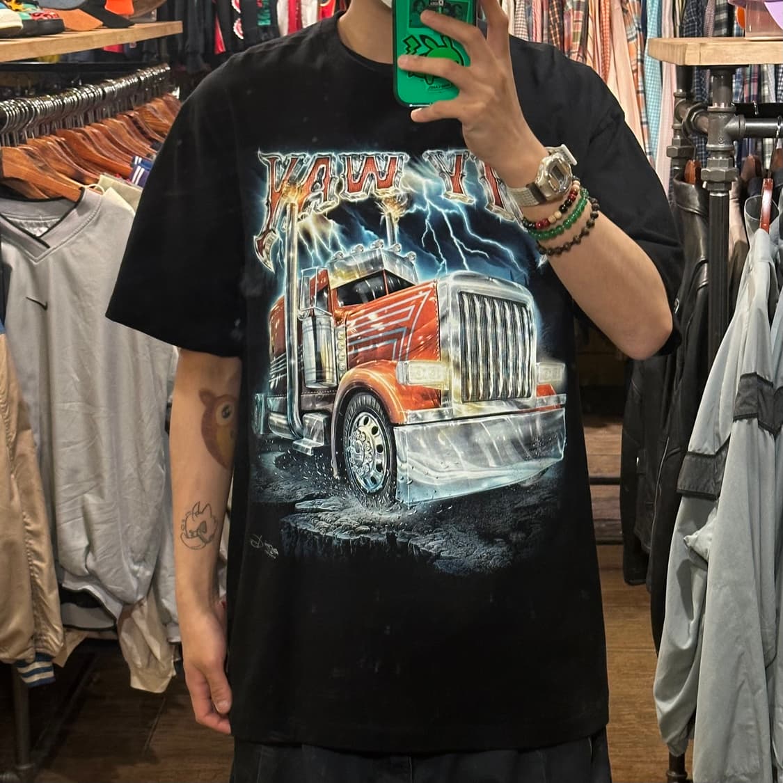 [HI] 빈티지 락 반팔티 블랙 상품이미지1